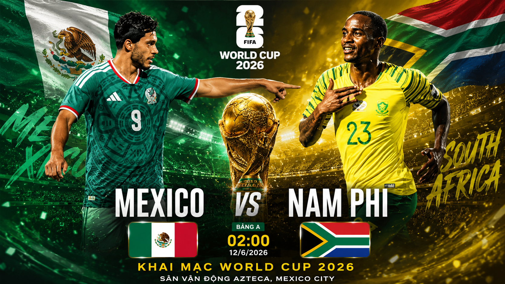 OK9: Dự đoán Mexico vs Nam Phi, World Cup 2026 - Chủ nhà rộng cửa thắng